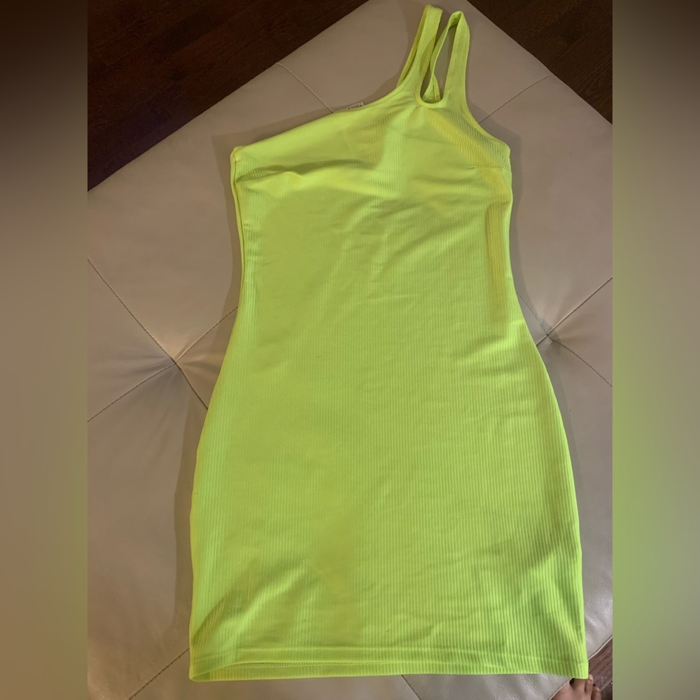ZARA neon lime dress